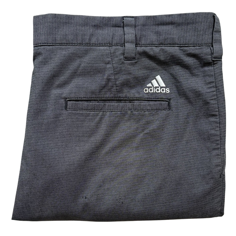 Adidas Men's Golf Shorts Size 36 Lightweight Climalite Gray Striped - 659